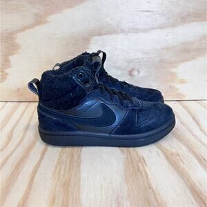 Nike -Court Borough Mid 2 -Sneakers -Black -Kids Little Unisex -13C - CQ4026-001